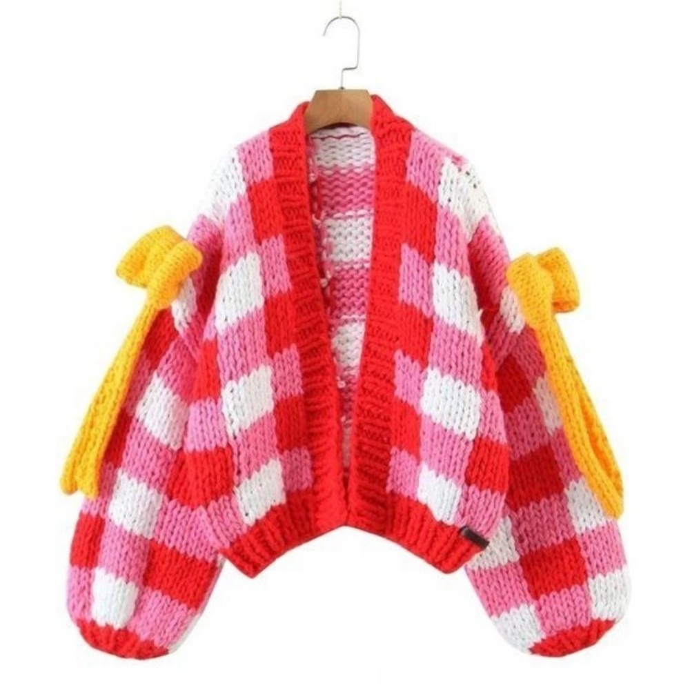 Callie Check Crochet: Bows of Hope Strawberry Shortcake Lantern Cardigan Sweater